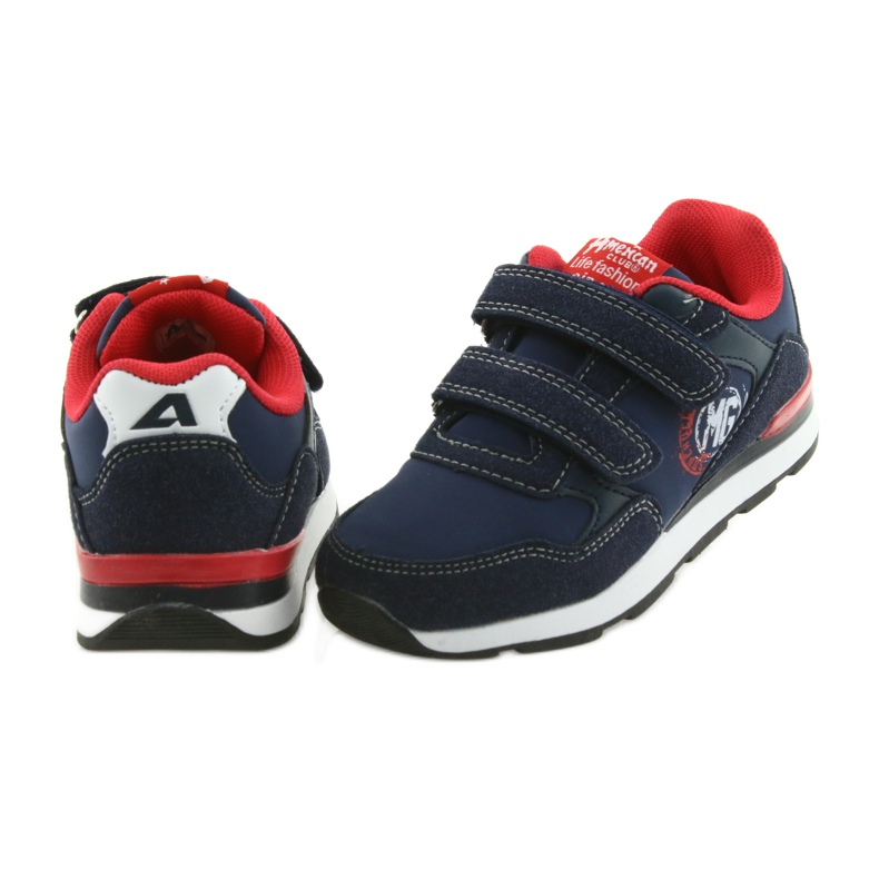 American Club Amerikanische BS08 Sportschuhe mit Ledereinlage rot navy blau 4
