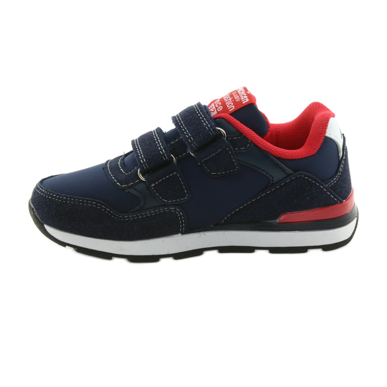 American Club Amerikanische BS08 Sportschuhe mit Ledereinlage rot navy blau 2