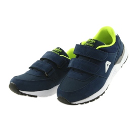 American Club BS09 marineblaue Lederinnensohle grün navy blau 3