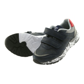 American Club Sportschuhe, Ledereinsatz BS11 05 grau rot marineblau 5
