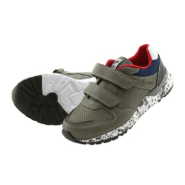American Club Sportschuhe Lederinnensohle grau rot marineblau 5