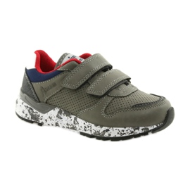 American Club Sportschuhe Lederinnensohle grau rot marineblau 1