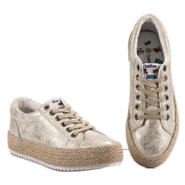 Betler Modische Espadrilles-Sneaker gelb 2