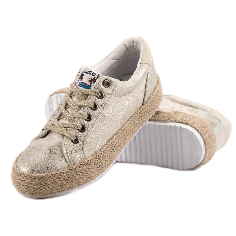 Betler Modische Espadrilles-Sneaker gelb 1