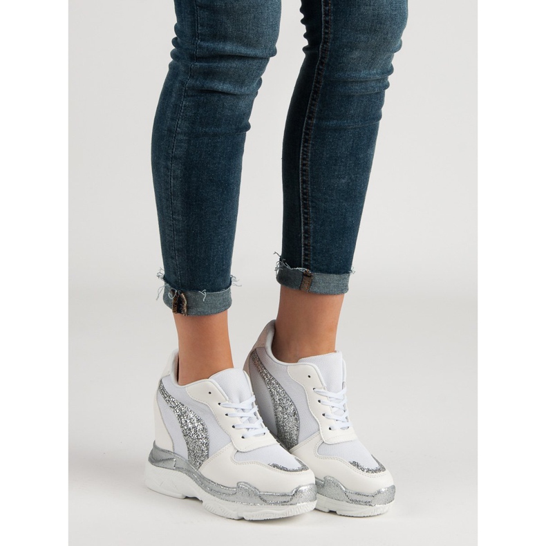 Weiße Sneaker mit Glitzer VICES 1