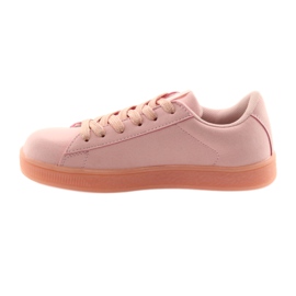 American Club BS07 Sportschuhe, Ledereinsatz rosa 2