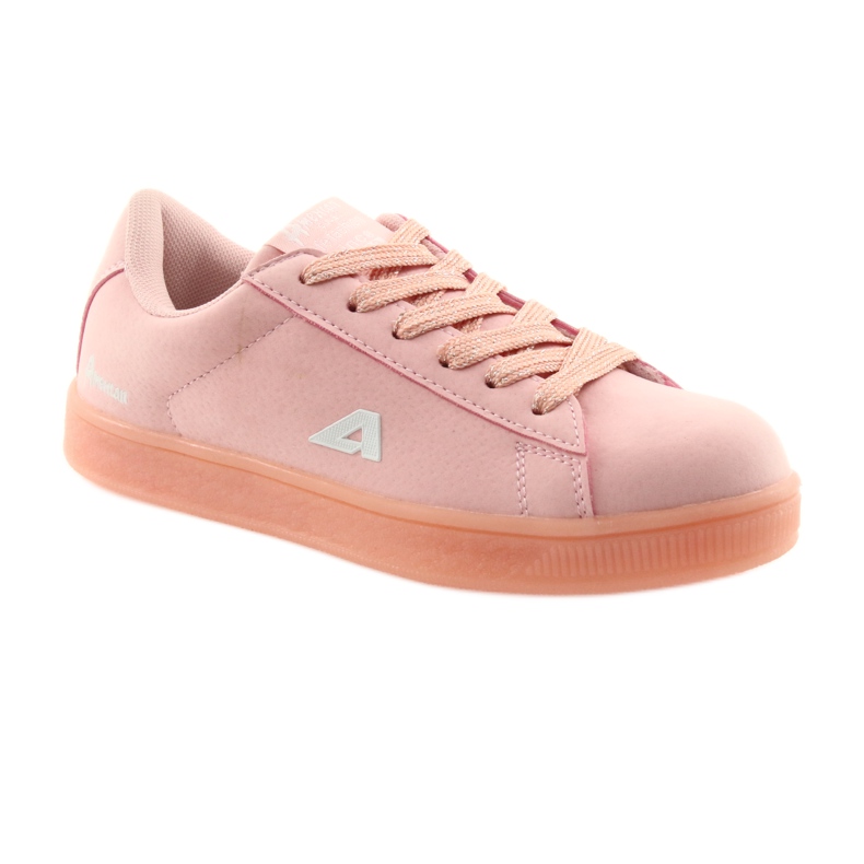 American Club BS07 Sportschuhe, Ledereinsatz rosa 1
