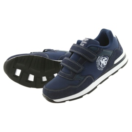 American Club BS01 Lederinnensohle weiß marineblau 5