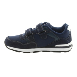 American Club BS01 Lederinnensohle weiß marineblau 2