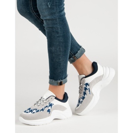 Kylie Sportschuhe mit Muster blau grau 1