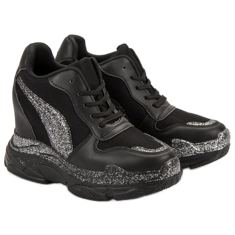 Schwarze Sneaker mit Glitzer VICES 2