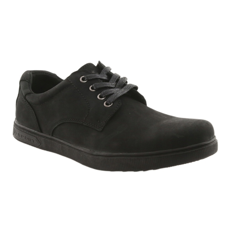American Club Schwarz -Cycle -Herren -Lederschuhe 1