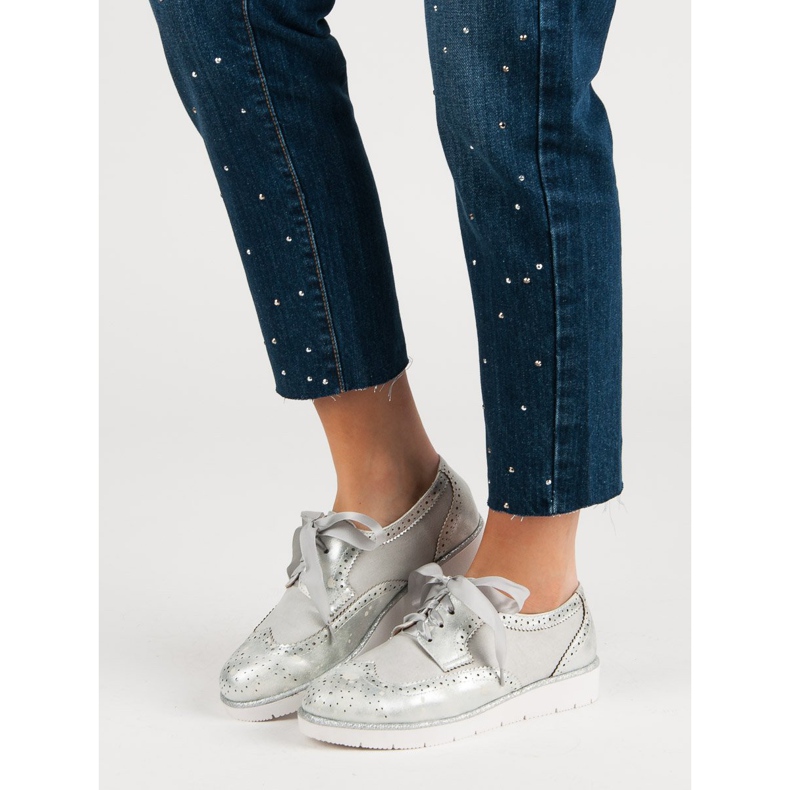 Vices Schuhe mit einem Band gebunden grau 1