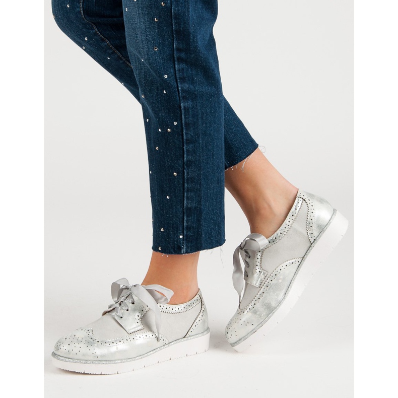 Vices Schuhe mit einem Band gebunden grau 2