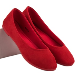 VICES Wildleder rote Ballerinas 1