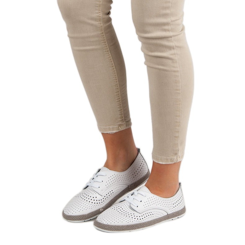 Filippo Espadrilles aus Leder weiß 1