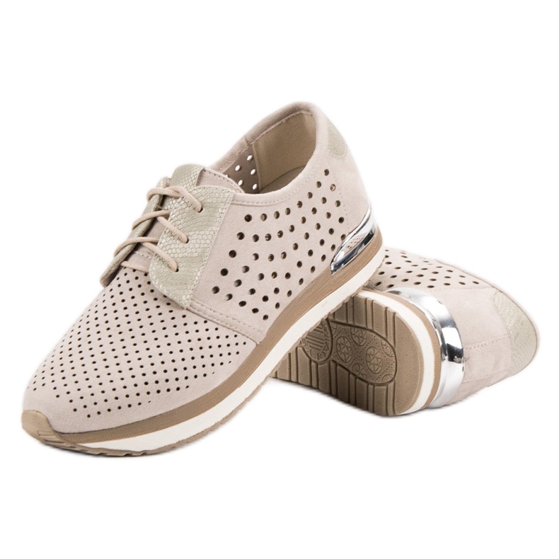 Aclys Durchbrochene beige Brogues braun gelb 2