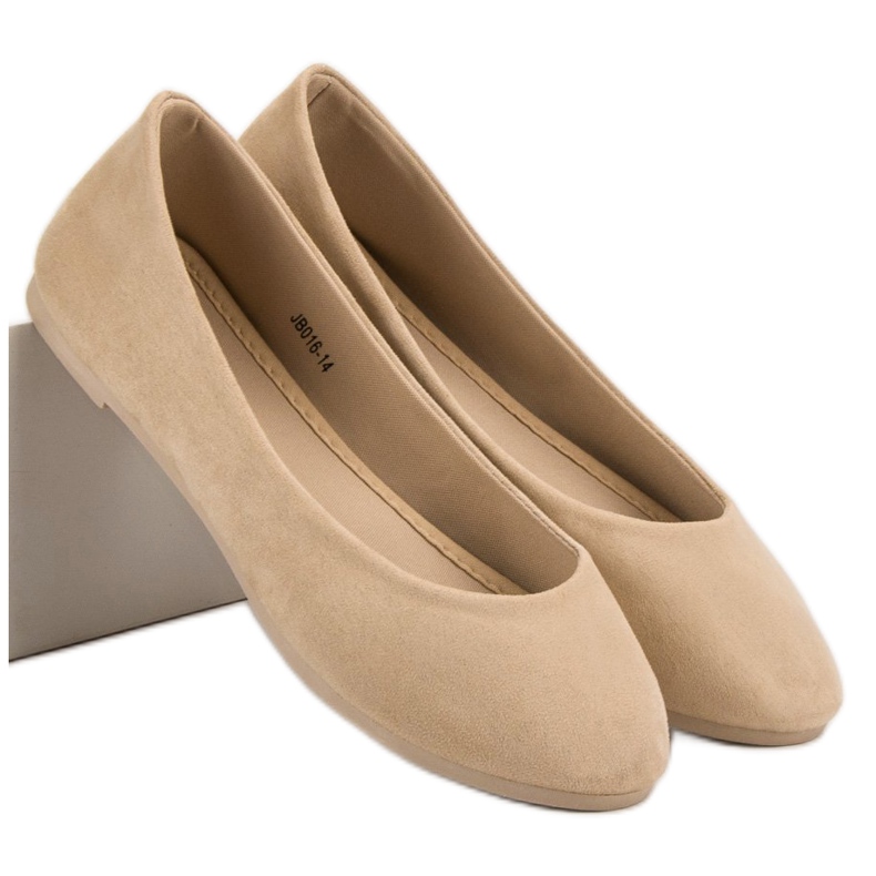 Beige Wildleder VICES Ballerinas 1