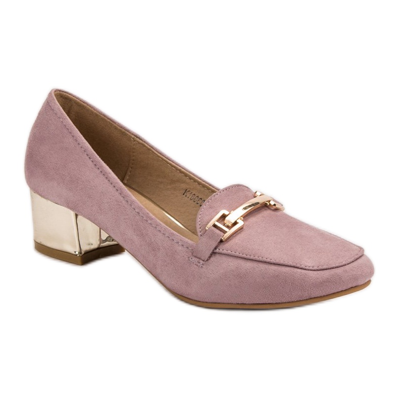 Kylie Hochhackige Loafer lila 1
