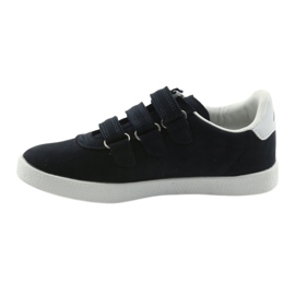Sportschuhe Ledereinsatz American Club BS06 weiß navy blau 2
