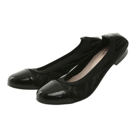 Damen Ballerinas elastisch Gamis 1402 schwarz 3