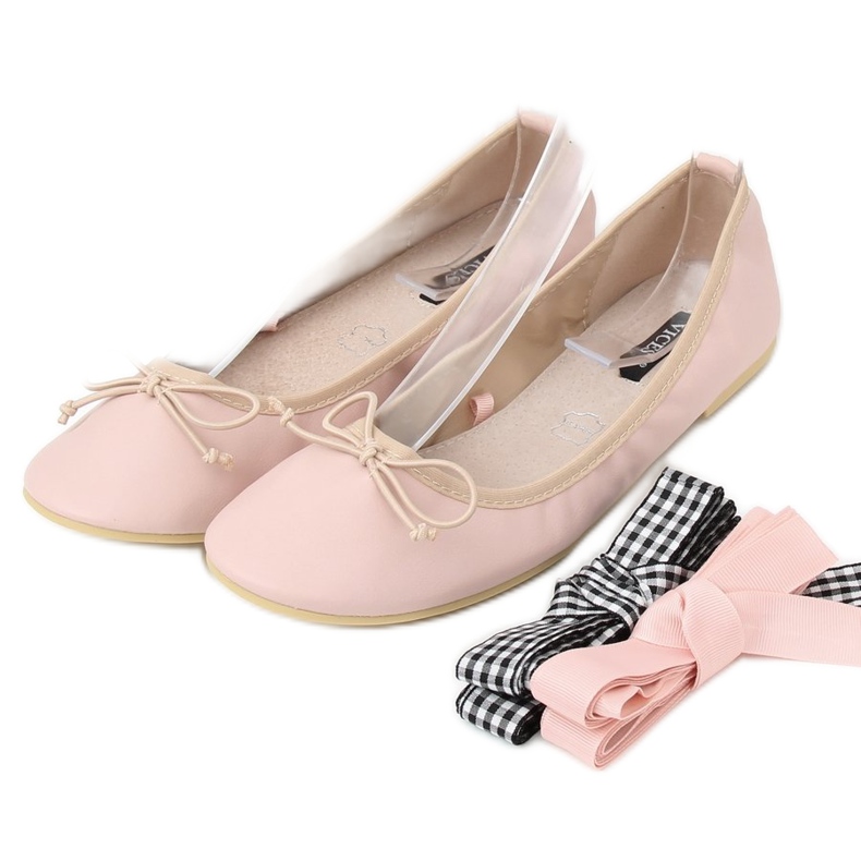 Ballerinas mit Doppelband 1193 Pink rosa 1