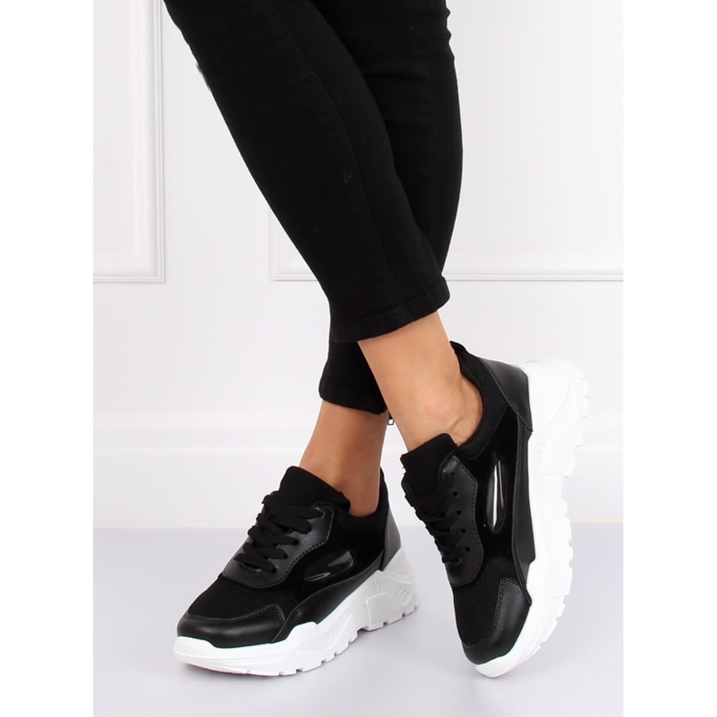 Schwarz PP-37 Schwarze Sportschuhe 1