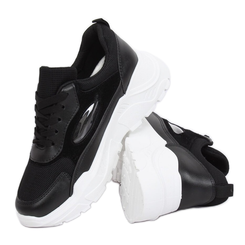 Schwarz PP-37 Schwarze Sportschuhe 2