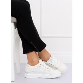 Weiße holografische Sneaker ZF-40 Weiß 1