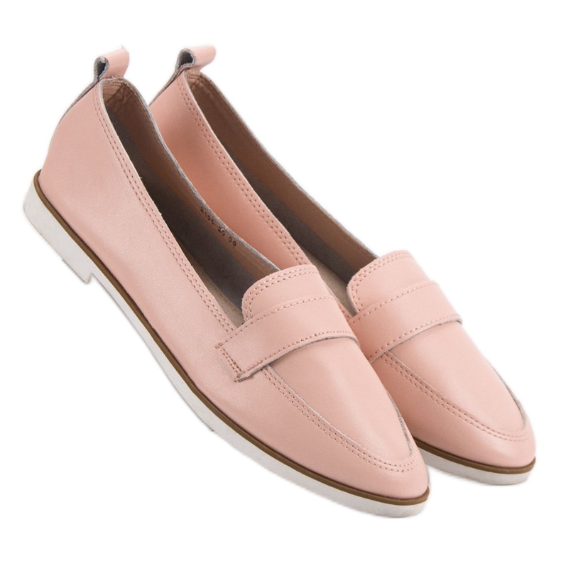 Mazaro Rosa Leder Slipper 1