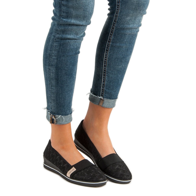 VINCEZA Textilballerinas schwarz 1