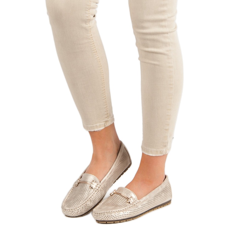 Kylie Glänzende Slipper gelb 2