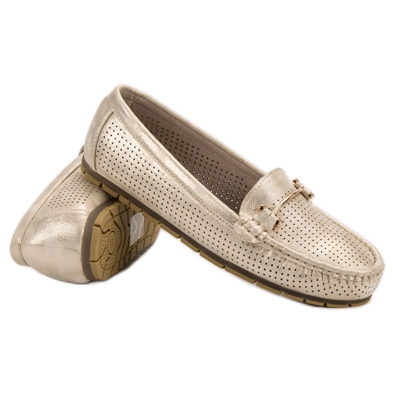 Kylie Glänzende Slipper gelb 1