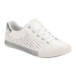 Kylie Weiße Turnschuhe mit Sternen 1