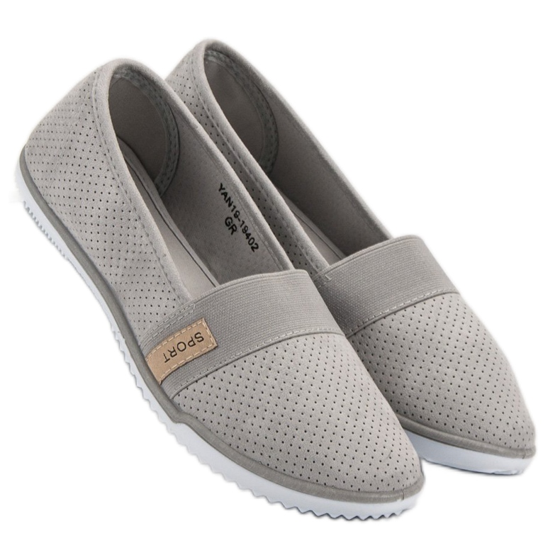 Leichte VINCEZA Slipper grau 1