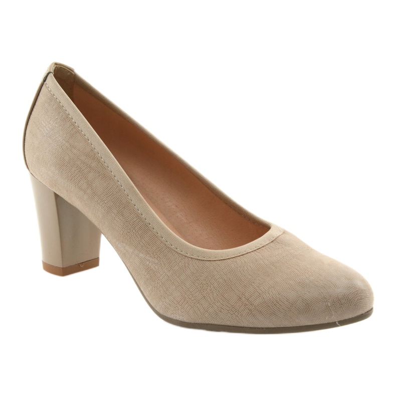 Damen-Pumps aus Leder mit flexibler Sohle Arka 5137 beige 1