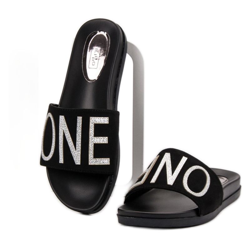 Filippo Schwarze Hausschuhe 1