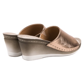 VINCEZA Keilsandalen golden 2