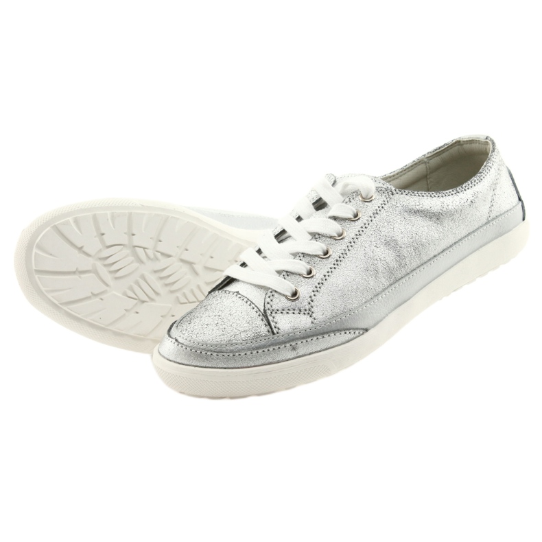 Damen Sportschuhe, gebunden Filippo 703 silber grau 5