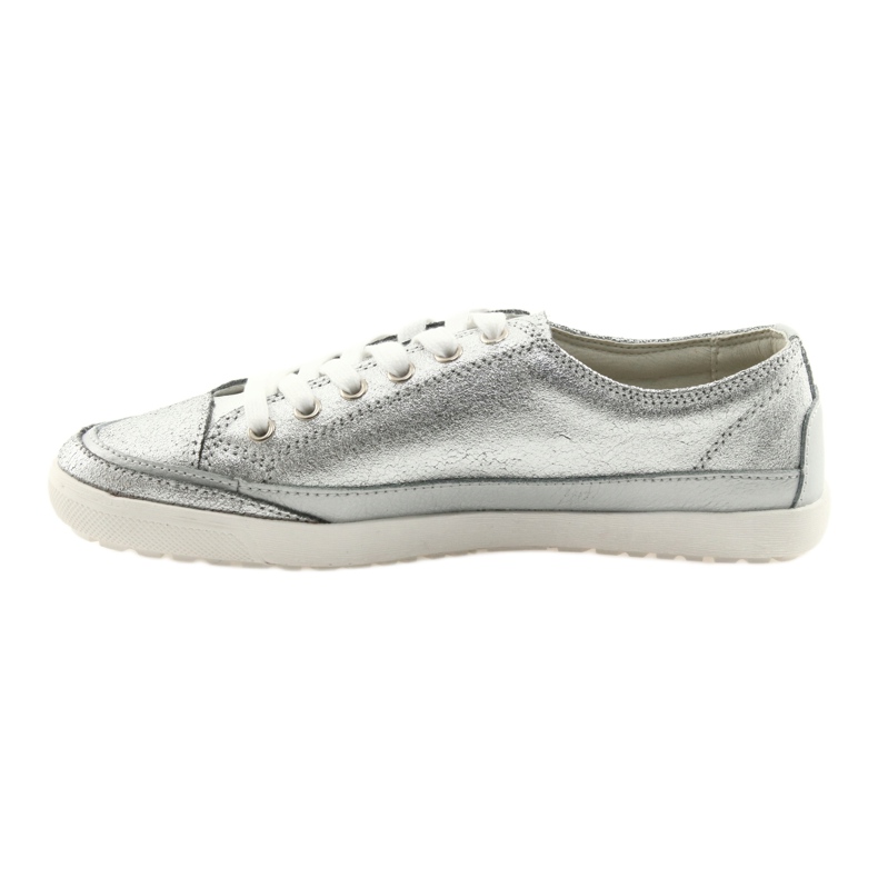 Damen Sportschuhe, gebunden Filippo 703 silber grau 2