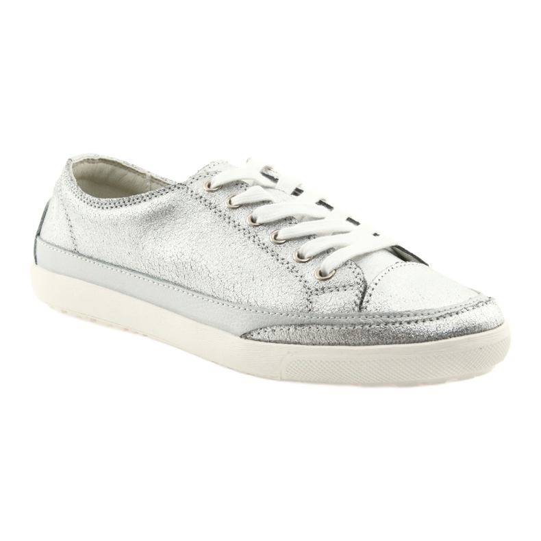 Damen Sportschuhe, gebunden Filippo 703 silber grau 1