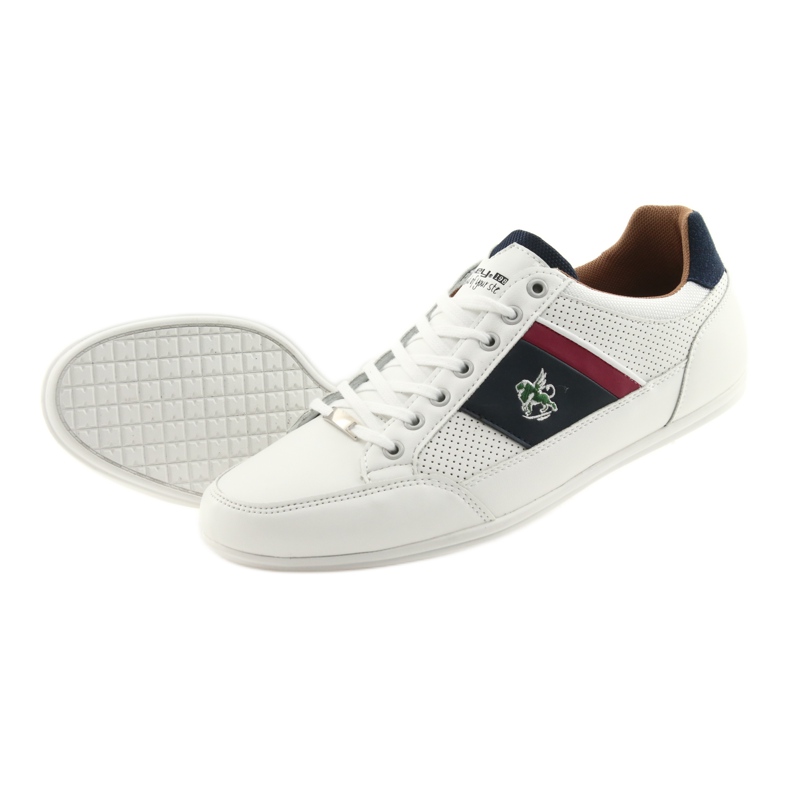 Mckey 901 weiße Herren Sportschuhe rot marineblau 5