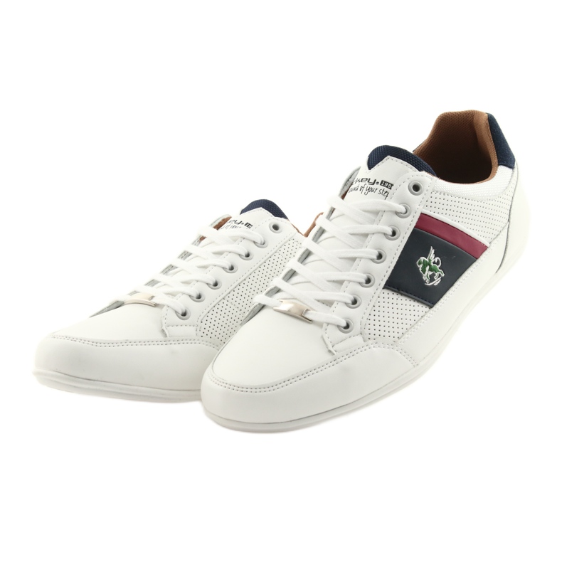Mckey 901 weiße Herren Sportschuhe rot marineblau 3