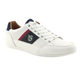 Mckey 901 weiße Herren Sportschuhe rot marineblau 1