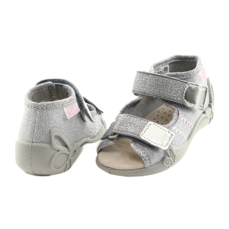 Befado Kinderschuhe 342P002 silber grau 4