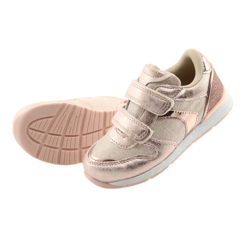 Różowe Sneaker American Club ES25 gold rosa gelb 5