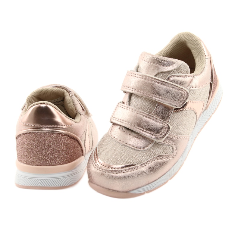 Różowe Sneaker American Club ES25 gold rosa gelb 4