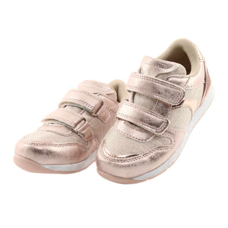 Różowe Sneaker American Club ES25 gold rosa gelb 3