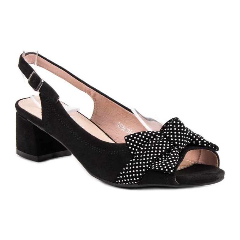 Filippo Wildledersandalen mit Schleife schwarz 1