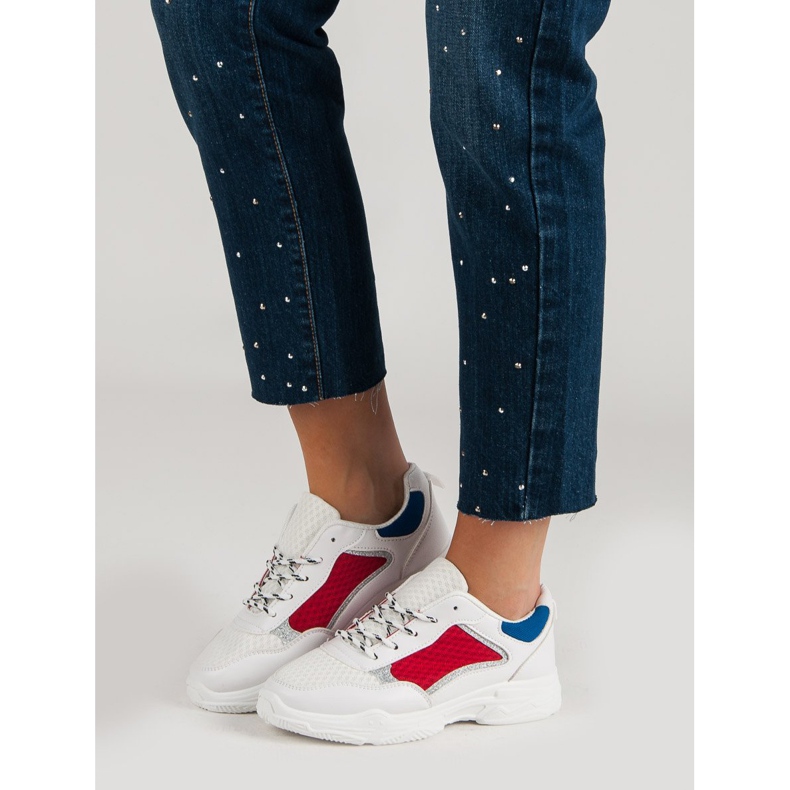 Bequeme Sportschuhe weiß mehrfarbig 1